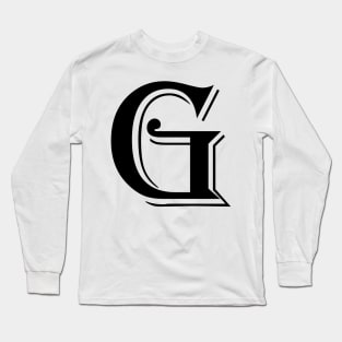 Black letter G in vintage style Long Sleeve T-Shirt